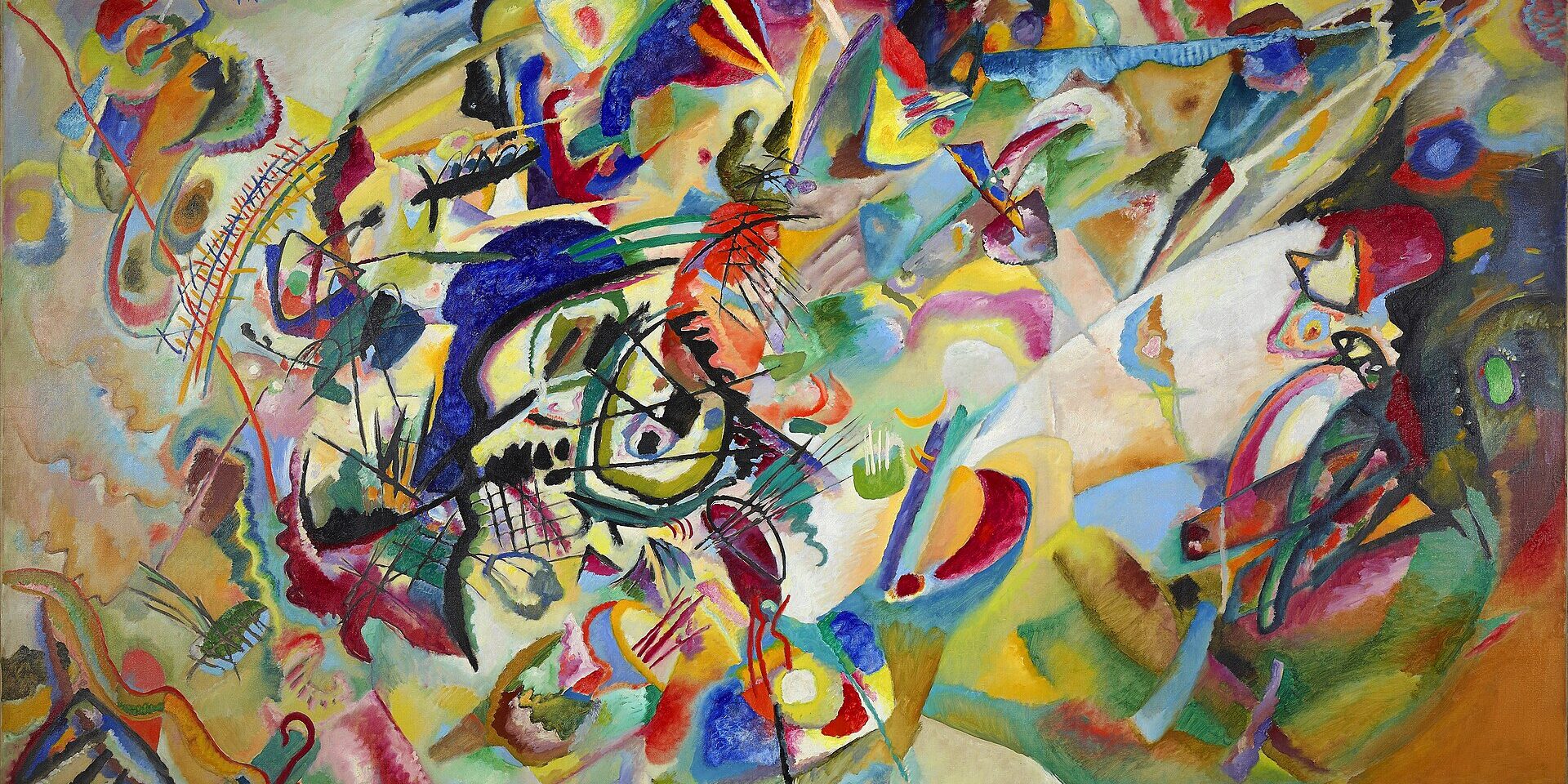 Composizione VII, Vasilij Vasil’evič Kandinskij, 1913, Galleria Tret’jakov, Mosca. Composizione VII, Vasilij Vasil'evič Kandinskij, 1913, Galleria Tret'jakov, Mosca.