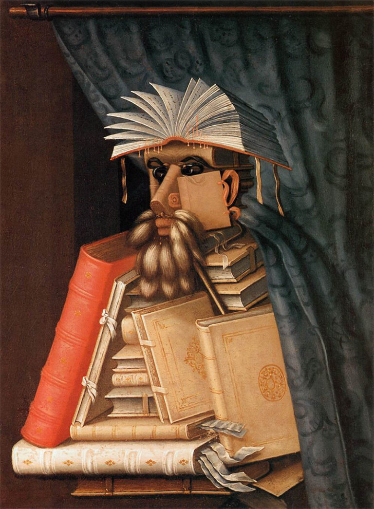Giuseppe Arcimboldo, Il bibliotecario, 1562, olio su tavola.